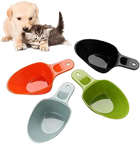 CHoppyWAVE Pet Kase, Pet Kedi Köpek Maması Kürek Besleme Kepçe, Çok Fonksiyonlu Plastik Kaşık Eşyaları, Şeker Renkler, Kolay