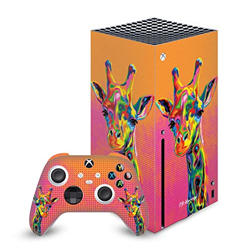 Kafa Vaka Tasarımları Resmi Lisanslı P. D. Moreno Zürafa Hayvanlar II Vinil Sticker Oyun Cilt Kılıf Kapak Xbox Serisi X Konsolu