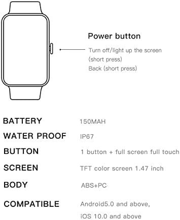 hhscute akıllı saatler, 1.47 Tam Ekran Bayan akıllı saatler akıllı saat iPhone Uyumlu IP67 Su Geçirmez 10 Spor Modları Hediyeler