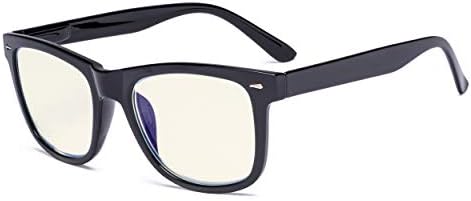 Eyekepper mavi ışık engelleme gözlük filtre gözlük-UV420 koruma kare büyük Lens bilgisayar okuma gözlük-kaplumbağa / mavi + 0.00