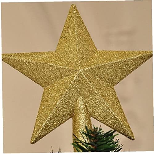 Noel Ağacı Topper, Işıltılı Mini Yıldız Noel Ağacı Topper 20 cm PVC Treetop için Noel Ağacı Süsler Ev Dekorasyon (Altın)