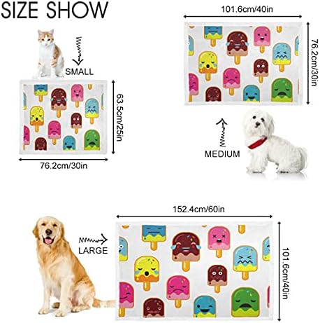 Battaniye Köpek Karikatür Popsicle Duygular Pet Koruyucu Battaniye Yumuşak Polyester Makine Yıkanabilir kanepe battaniyesi Köpekler