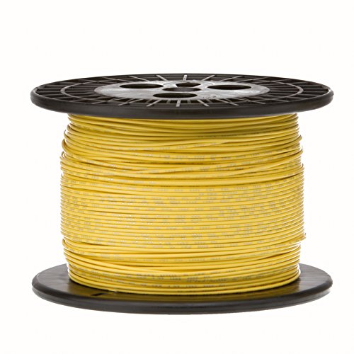 26 AWG Gauge Telli Bağlantı Kablosu, 1000 ft Uzunluk, Sarı, 0,0190 Çap, PTFE, 600 Volt