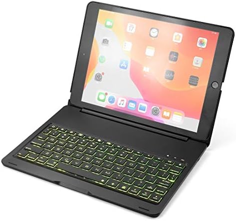 Tablet PC Kılıf iPad 10.2 inç için F102S Alüminyum Alaşım Renkli Arkadan Aydınlatmalı Bluetooth Klavye + Koruyucu Kılıf Akıllı
