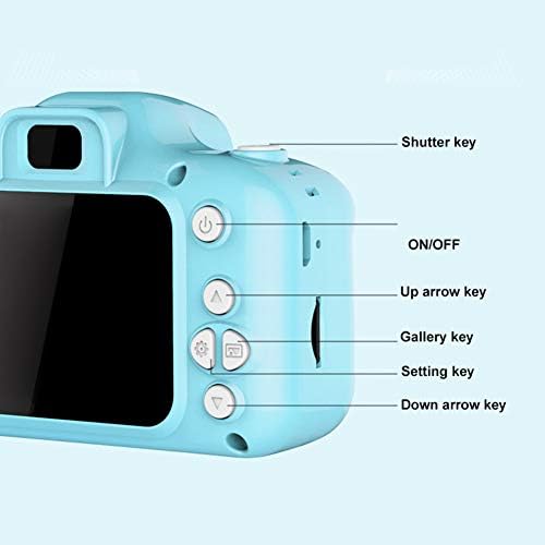 HongHong Çocuklar Kamera LCD 2 inç HD Dijital Darbeye Mini Çocuk Kameralar Hediyeler için Kız Erkek Oyuncaklar Açık Oyun Mavi