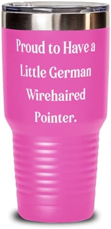 Faydalı Alman Wirehaired Pointer Köpek Hediyeler, Gurur var bir Küçük Alman, Tatil 30 oz Tumbler İçin Alman Wirehaired Pointer