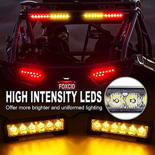 FOXCID 2X6 LED 9 Modları Trafik Danışmanı Acil Uyarı Araç Strobe ışıklar İç Çatı / Dash / Cam / Grille / güverte evrensel Su