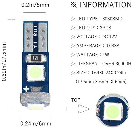T5 LED ampul Dashboard Dash ışıklar Buz Mavi 8000 K 3030 SMD Kama Bankası Araç kamyon enstrüman Göstergesi Klima AC lamba Oto
