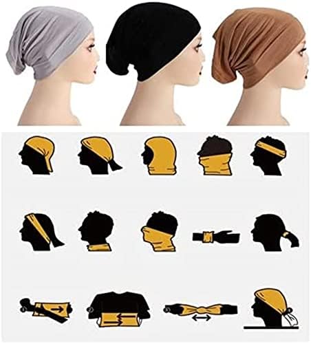 6 Adet Kadınlar Altında Eşarp Şapka Kap Kemik Kaput Başörtüsü İslam Boyun Kapak Müslüman Altında Eşarp başörtüsü Kap