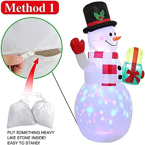 LIUXIAOYA 5 Ft Noel şişme kardan adam dahili dönen LED ışıkları havaya uçurmak Yard süslemeleri En Iyi Noel partisi dekor ıçin