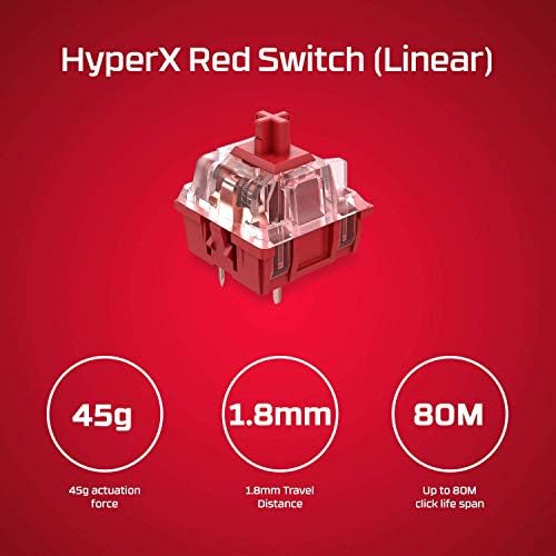 HyperX Alaşım Origins Çekirdek Kablolu Oyun Mekanik HyperX Kırmızı Anahtarı Klavye ile RGB Arka Aydınlatma (Yenilenmiş)