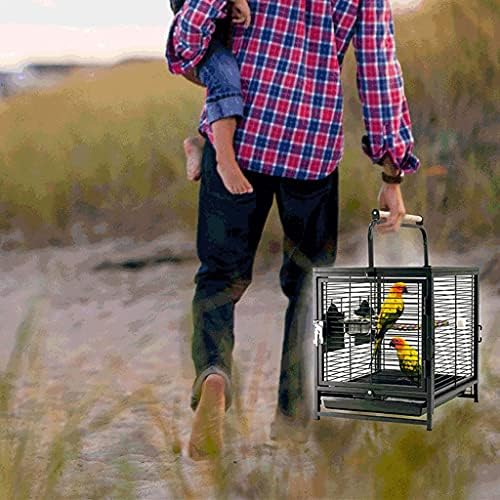 LEGU Kuş Kafesleri Sağlam Kuş Kafesi Taşınabilir Haddeleme Standı ve Besleyici, Metal Kuş Uçuş Kafesi Çoğu Kuş ve Küçük Hayvanla