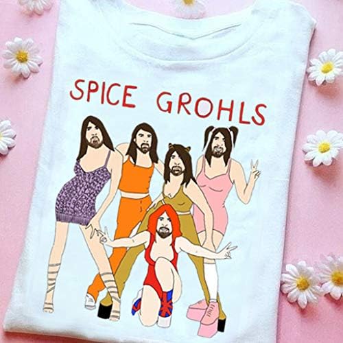 TWGONE Baharat Grohls T-Shirt Kadın Kızlar Artı Boyutu Grafik Tees Kısa Kollu Bluz Tops