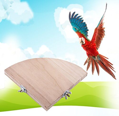 wmLzhen Papağan Kuş Ahşap Levrek Standı Platformu Sektörü Standı, kuş Levrek Platformu için Budgie Parakeet Cockatiel Hamster