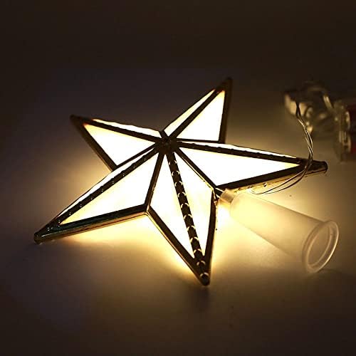 KYMEC Beş Köşeli Yıldız, LED Süsler Işıklı Yıldız Ağacı Topper Noel Noel Süslemeleri Noel Ağacı Topper Noel Ağacı Süsler