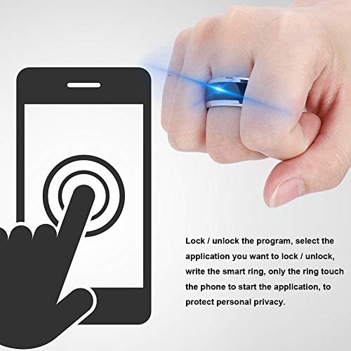 Qinyayoa NFC Akıllı, Veri Paylaşımı Sihirli Giyilebilir Cihaz Çok Fonksiyonlu Akıllı Telefon Fonksiyonu Cep Telefonu için Ultra
