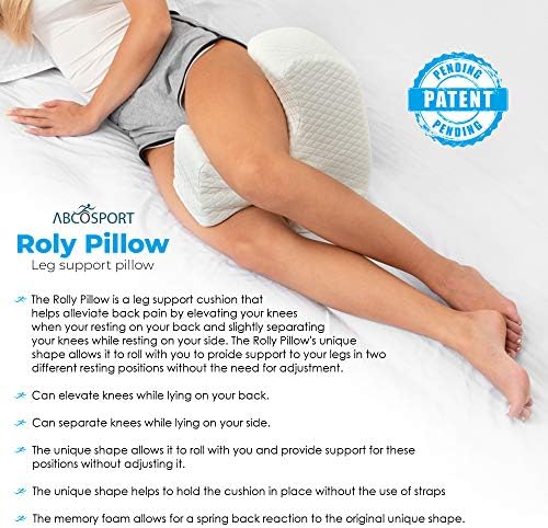 Uyku için Bacak Desteği Hafızalı Köpük Yastık-Benzersiz Patentli Tasarım-Diz Yastığı ve Yarım Ay Bolster Bacak Yastığının İşlevini