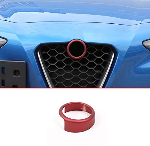 CHEYA ABS Plastik Ön ızgara Dekorasyon Çerçeve Trim ıçin Alfa Romeo Giulia 2017-2020 (Mat kırmızı, Stil A)
