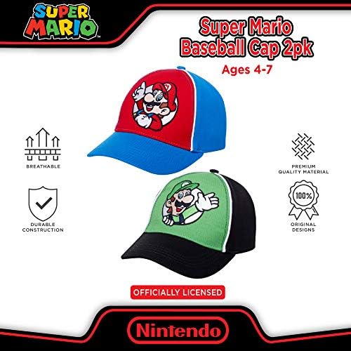 Nintendo Boys Süper Mario Pamuklu Beyzbol Şapkası
