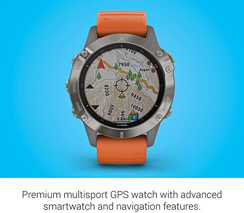 Garmin fenix 6 Sapphire, Premium Multispor GPS Saati, Haritalama, Müzik, Sınıf Ayarlı Hız Kılavuzu ve Nabız Öküz Sensörleri,