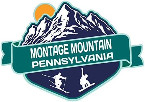 Montaj Dağ Pennsylvania Kayak Maceraları Hatıra 4 İnç Vinil Decal Sticker Kurulu Tasarım