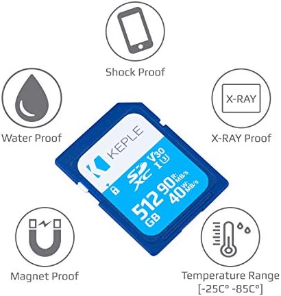 512 GB SD Kart Sınıf 10 Hafıza Kartı Yüksek Hızlı Nikon COOLPİX W100 ile Uyumlu, W300, B600, A100, A300, A900, A1000 Dijital