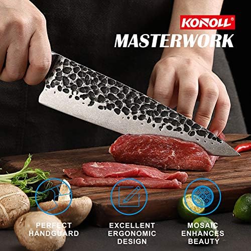 KONOLL Kutulu Bıçak Seti 5 Parça Mutfak Bıçakları Seti, şef Bıçağı Seti ile Gife Kutusu, Ultra Keskin Yüksek Karbon Alman Çelik
