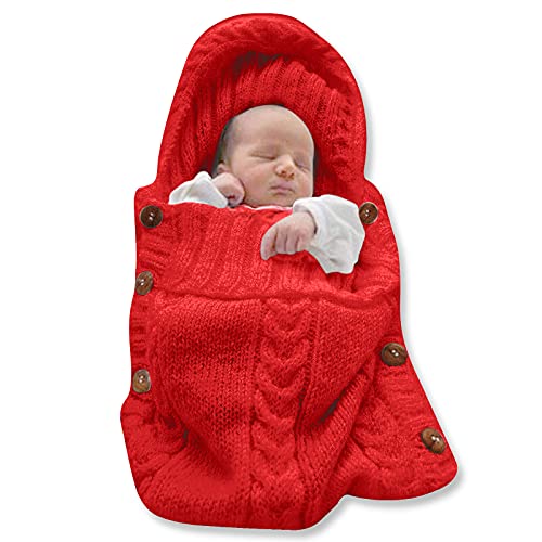LAREZZ Kundak Battaniyeleri-Rahat Bebek Uyku Tulumu-Örme Bebek Alma Battaniyesi-Daha İyi Uyku ile Kolay Geçiş - 0-6 Ay için Uygundur