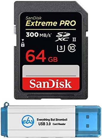 SanDisk Extreme Pro 64 GB UHS-II SD Kart Nikon Z 6II ile Çalışır, Z 7II aynasız fotoğraf makinesi 300 MB / s 4 K Sınıf 10 (SDSDXPK-064G-GN4IN)