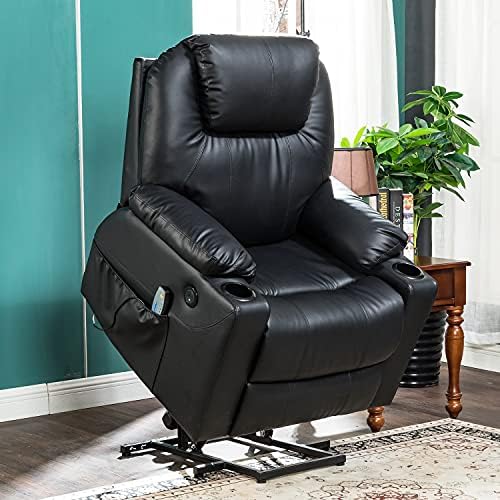 Yaşlı için asansör Sandalye elektrikli Recliner güç Recliner masaj koltuğu ile ısı ve masaj, yan cepler ve, USB portları için