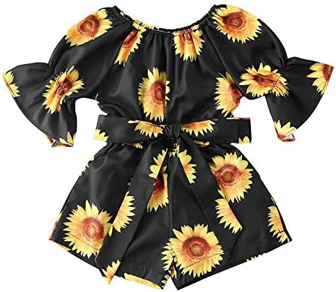 Toddler Bebek Kız Çiçek Romper Bodysuit Çocuk Yaz Şerit Fırfır Nakış Şort Tulum Kıyafetler Giysileri