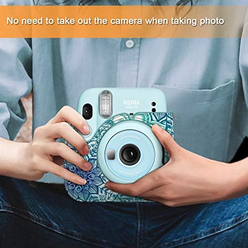 Fintie Koruyucu Kılıf Fujifilm Instax Mini 11 Anında Kamera-Premium Vegan Deri çanta kılıfı ile Çıkarılabilir Ayarlanabilir Kayış,