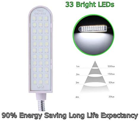 LED Dikiş Makinesi Işıkları, Matkap Presi, Masa, El Sanatları için Enerji tasarruflu LED Makine Işığı Gooseneck Lambası Esnek