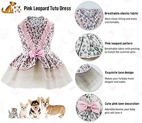 Küçük Köpek Elbise-Sevimli Köpek Giysileri Köpek Tutuş Köpek Giyim Köpek Kıyafetler Köpek Elbiseler Kız Küçük Köpekler için (Pembe