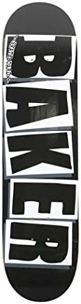 Baker Marka Logosu Siyah / Beyaz Kaykay Güvertesi-8.25 x 31.875