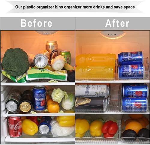 Buzdolabı Organizatör Kutuları, 6 PAKET Plastik Organizatör Kutuları Gıda Saklama Kutuları Plastik Buzdolabı Kutuları Pop Soda