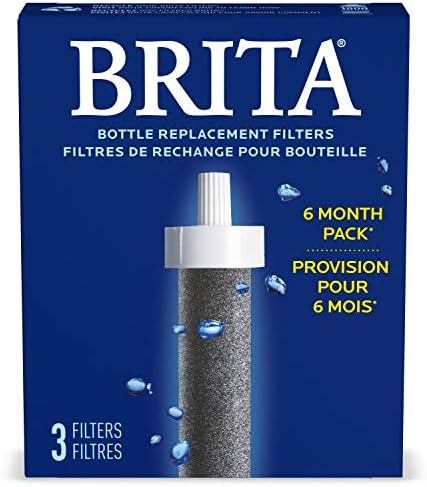 Brita Su Şişesi Filtresi, Premium Su Şişesi Değiştirme Filtreleri, BPA İçermez, 3 Sayım