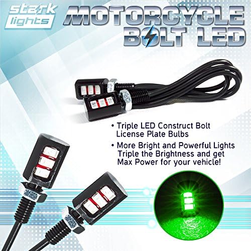 Araba / Motosiklet Lisansı LED Cıvata Vidası-Üçlü Sıralı SMD-Yüksek Güçlü Plaka LED Işık-Yeşil