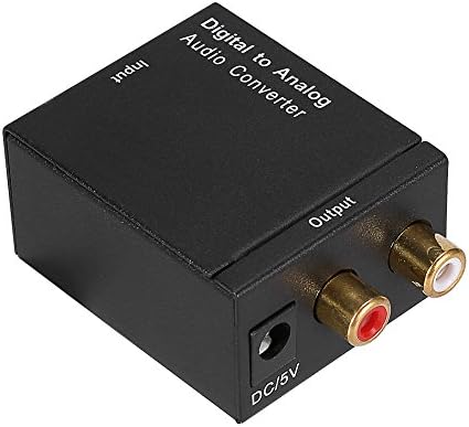 Jopwkuin Ses Dijital Koaksiyel Adaptador, Dijital Dönüştürücü Kablo Adaptörü Ev veya Profesyonel Ses Anahtarlama için USB Güç