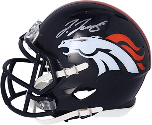 Jerry Jeudy Denver Broncos İmzalı Riddell Speed Mini Kask-İmzalı NFL Mini Kasklar