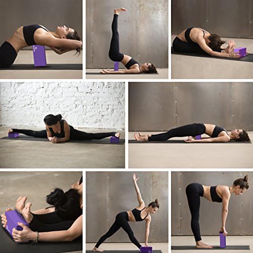 Yoga Blokları ( 2 Paket) -9”x 6” x 4 Yüksek Yoğunluklu EVA Köpük Tuğla Destek İstikrar Denge ve Esneklik Sağlar, Gücünü Artırmak