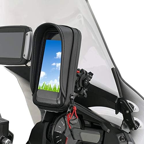 KIMISSMotorcycle Navigasyon Braketi GPS telefon tutucu, alüminyum Siyah 0.8 inç GPS Ön Standı Tutucu Fit Suzuki V-Strom DL1000