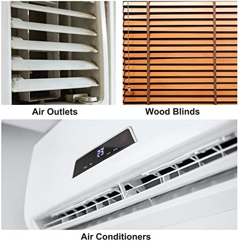 MECCANIXITY Kör Silgi Fırça Temizleme Aracı ile 3 Renk Ekstra Mikrofiber Kollu için Pencere Panjur, Klimalar, tavan Vantilatörleri,