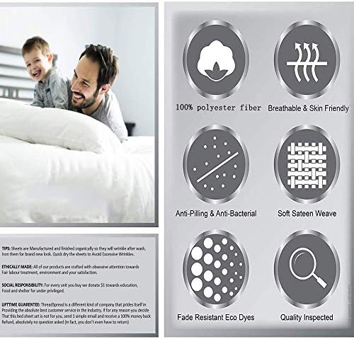 BSRT 4 Parça Saten İpeksi Çarşaf Set Dışında Saf Pamuk İç Polyester Elyaf Pürüzsüz İpeksi Yatak Koleksiyonu Yumuşak Mikrofiber,Rahat