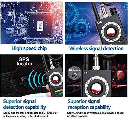 FLPLX Anti Casus Kamera Dedektörü, AntiSpyDetector-123, RF Sinyal Hata Dedektörü, Kablosuz Sinyal İğne Deliği Lazer Lens GSM