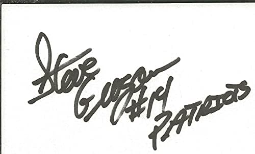 Steve Grogan, 3x5 İndeks Kartı Patriots Yazıtını İmzaladı - NFL Kesim İmzaları