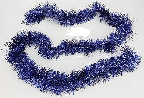 PREMİER 2 Metre Gece Mavisi Tinsel-Şenlikli Ev Dekorasyonu-Noel Ağacı Süsleri