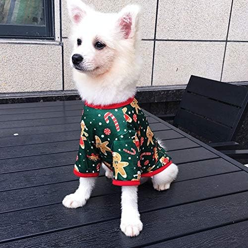 youyu6 - 2o521 Noel Köpek Giysileri Yumuşak Pamuk Pet Giyim Küçük Köpekler ıçin Yelek T-Shirt Nefes Kedi Köpek Kıyafeti
