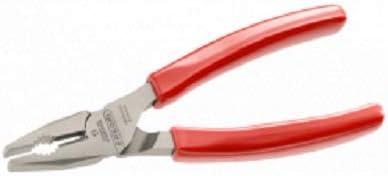 Facom 187A. 20G Oymalı PVC Saplı Üniversal Pense, Kırmızı, 200 mm