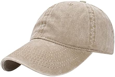 Unisex Vintage Yıkanmış Sıkıntılı Beyzbol şapkası Dimi Ayarlanabilir Baba Şapkası…